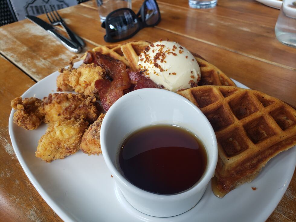 A nod to one the South's favorite dishes, this version boasts a sourdough waffle, fried...