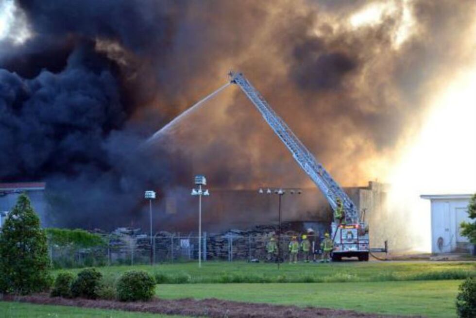 It took firefighters several hours to knock down the flames. (Source: WITN)