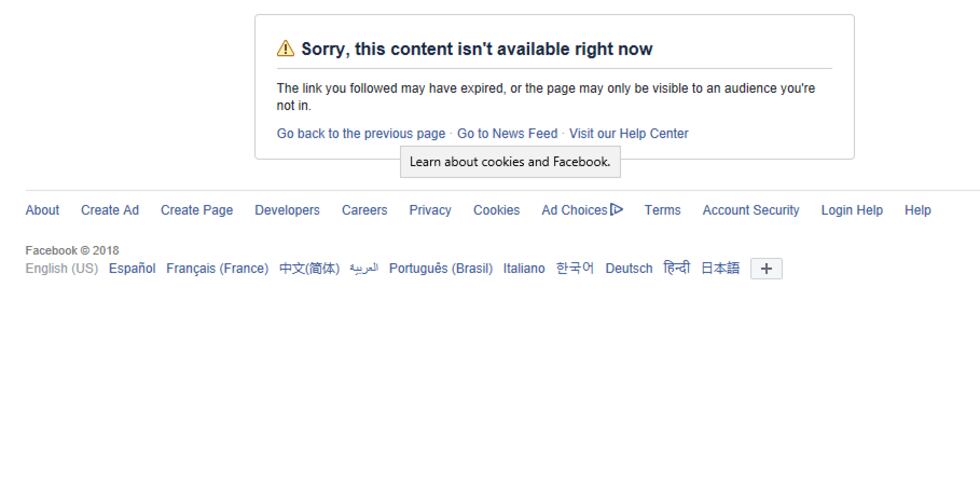 Sheriff Jim McVicker deleted his Bladen County Sheriff Facebook page. This is a screen grab...