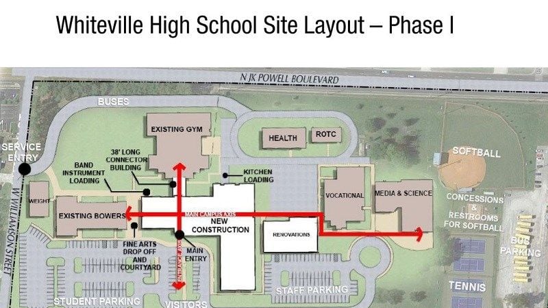 Whiteville City Schools are moving ahead with construction on Whiteville High School after the...