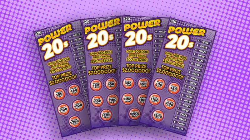 Power 20s scratch-off tickets from the North Carolina Education Lottery