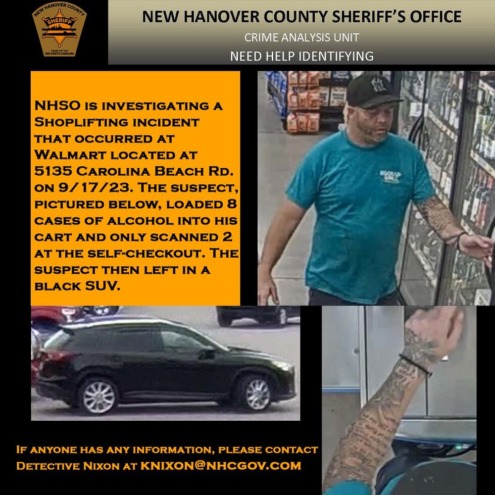 "The suspect loaded 8 cases of alcohol into his cart and only scanned two at the...