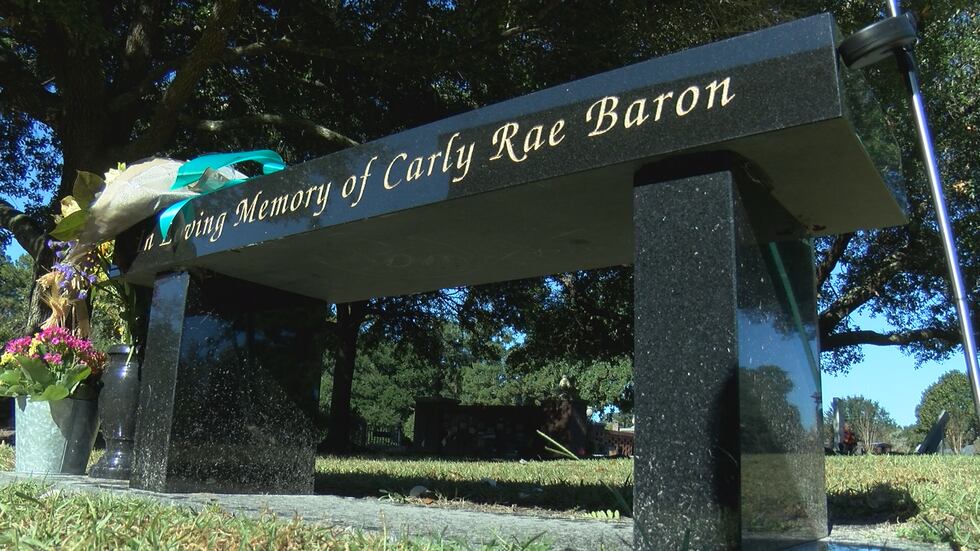 Memorial for Carly Rae Baron at Oleander Memorial Gardens.