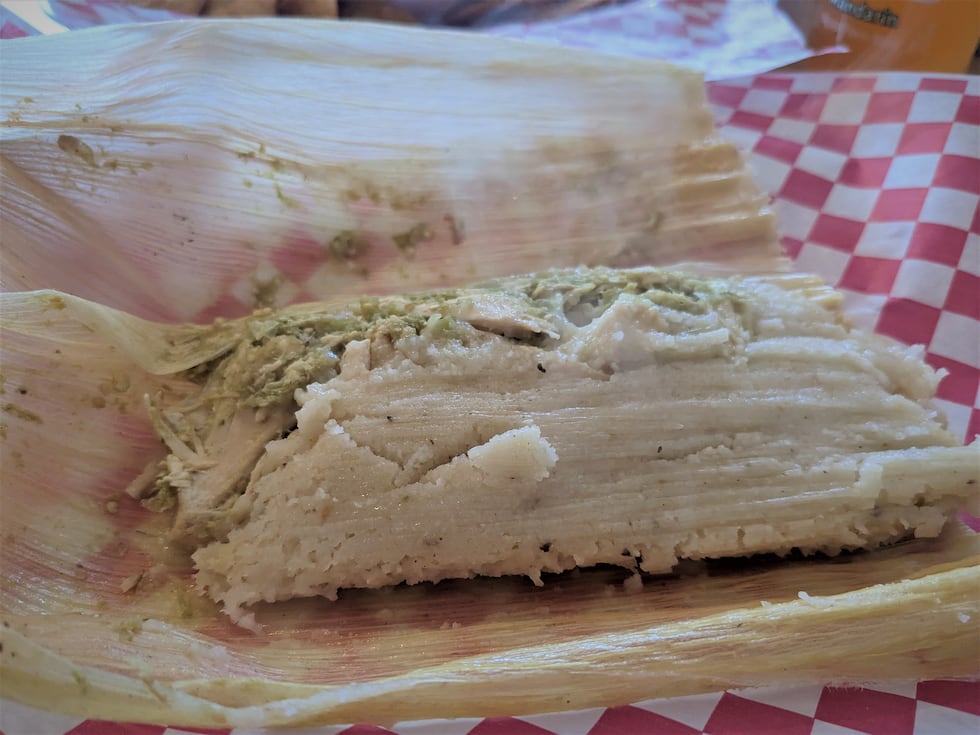 A "weekend special" at Tortilleria y Taqueria Carolinas, the tamales are freshly made and are...
