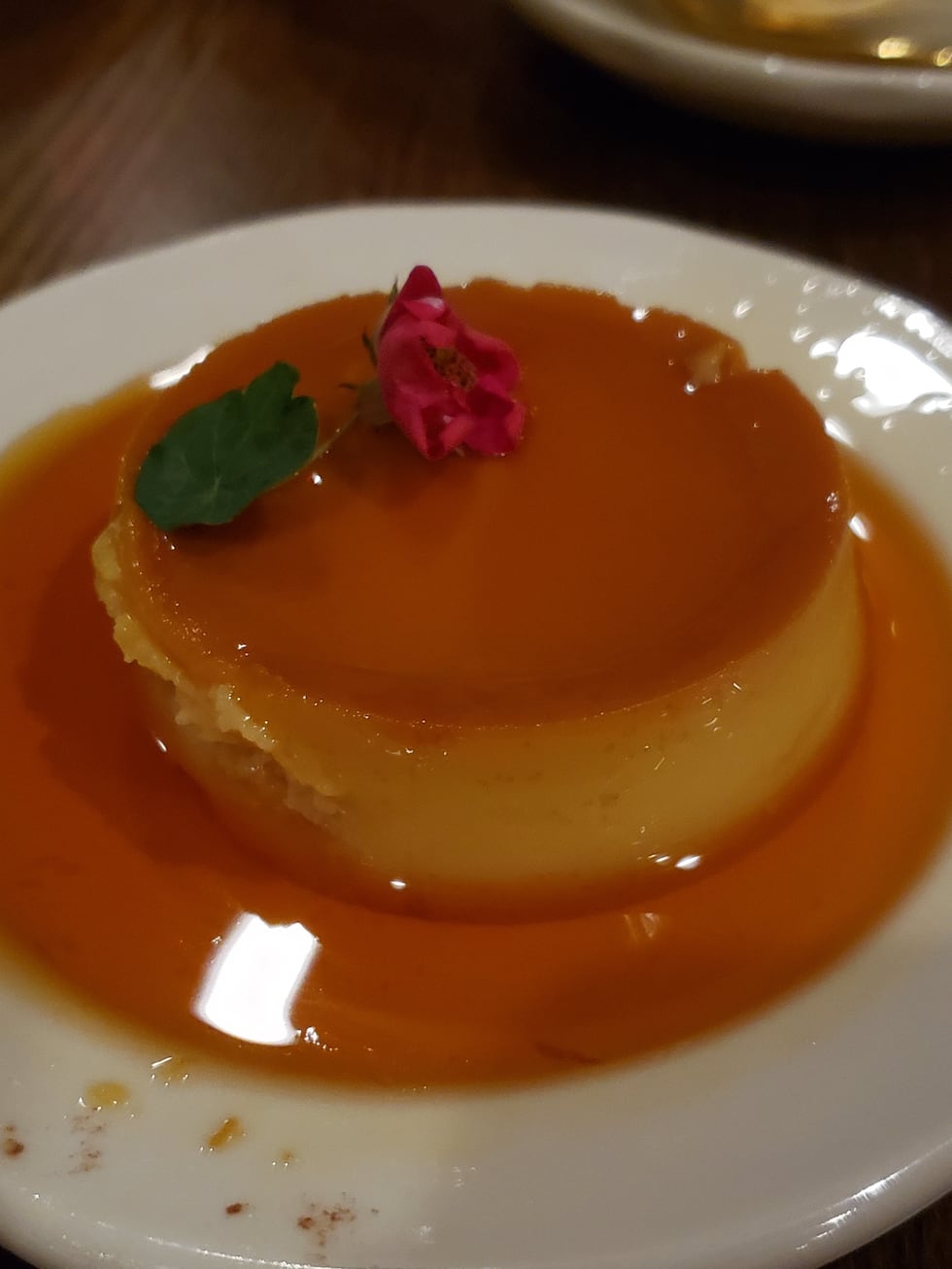 You will want to save room for a plate of this exquisite flan from Mariposa Tapas Bar.