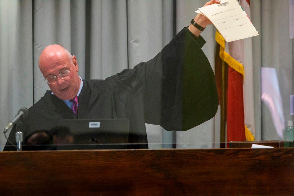 Judge David Hall presides over a hearing over sealed public records requested by The News &...