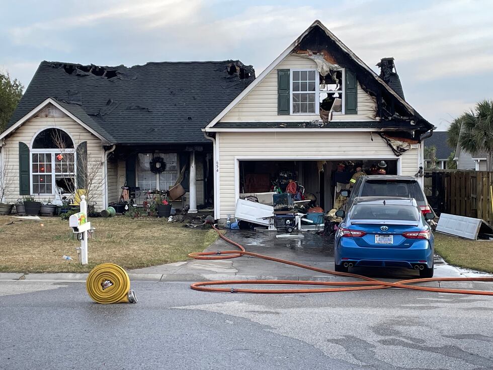 House after fire at Hillside Drive