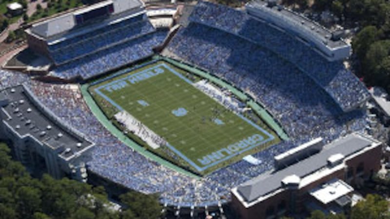Kenan Stadium serves as the home for the UNC Tar Heels football team.