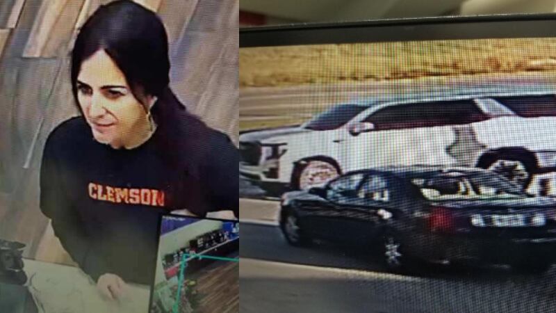 “This person was driving the white SUV,” the announcement states.