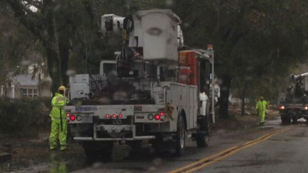 25,000 people in New Hanover County are without power.