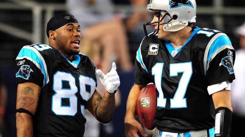 Steve Smith Sr. (left) and Jake Delhomme (right) both were nominated for the Pro Football Hall...