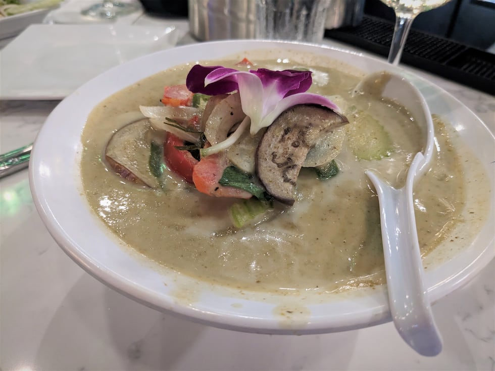 A rich, spicy green curry is the perfect choice for scallops (or seafood in general) and is a...