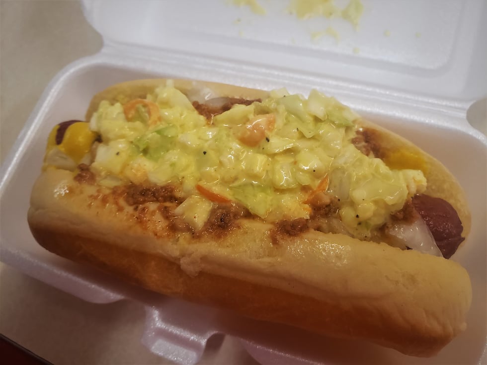 One of the best on the "road trip," Pop's offer a creamy coleslaw, with a steamed bun, meaty...