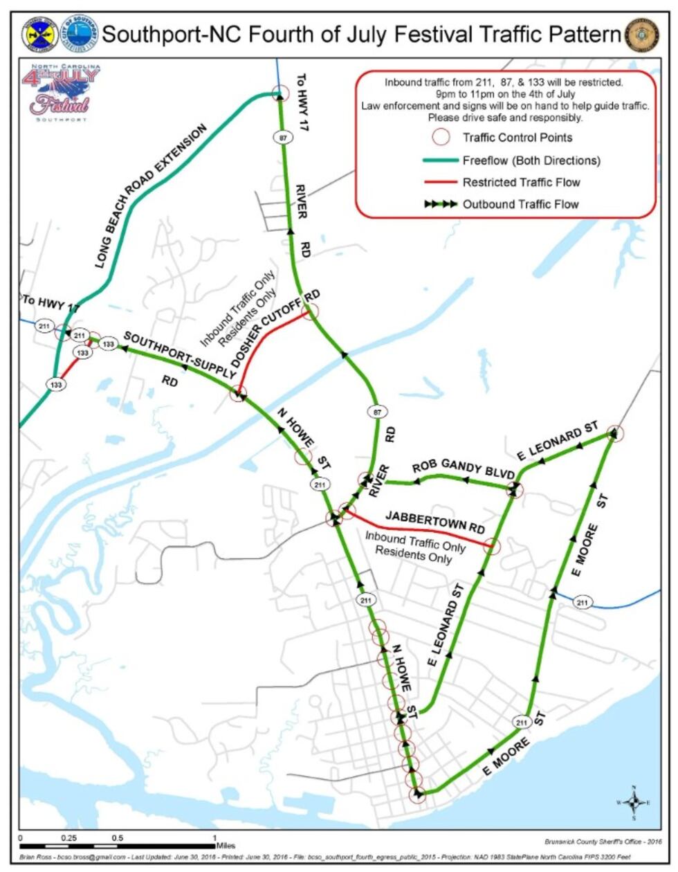 N.C. Fourth of July Festival traffic pattern