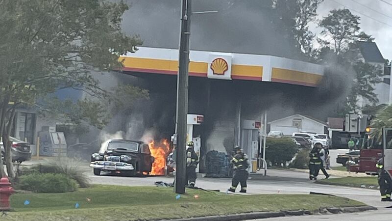 A fire on Main Street in Shallotte